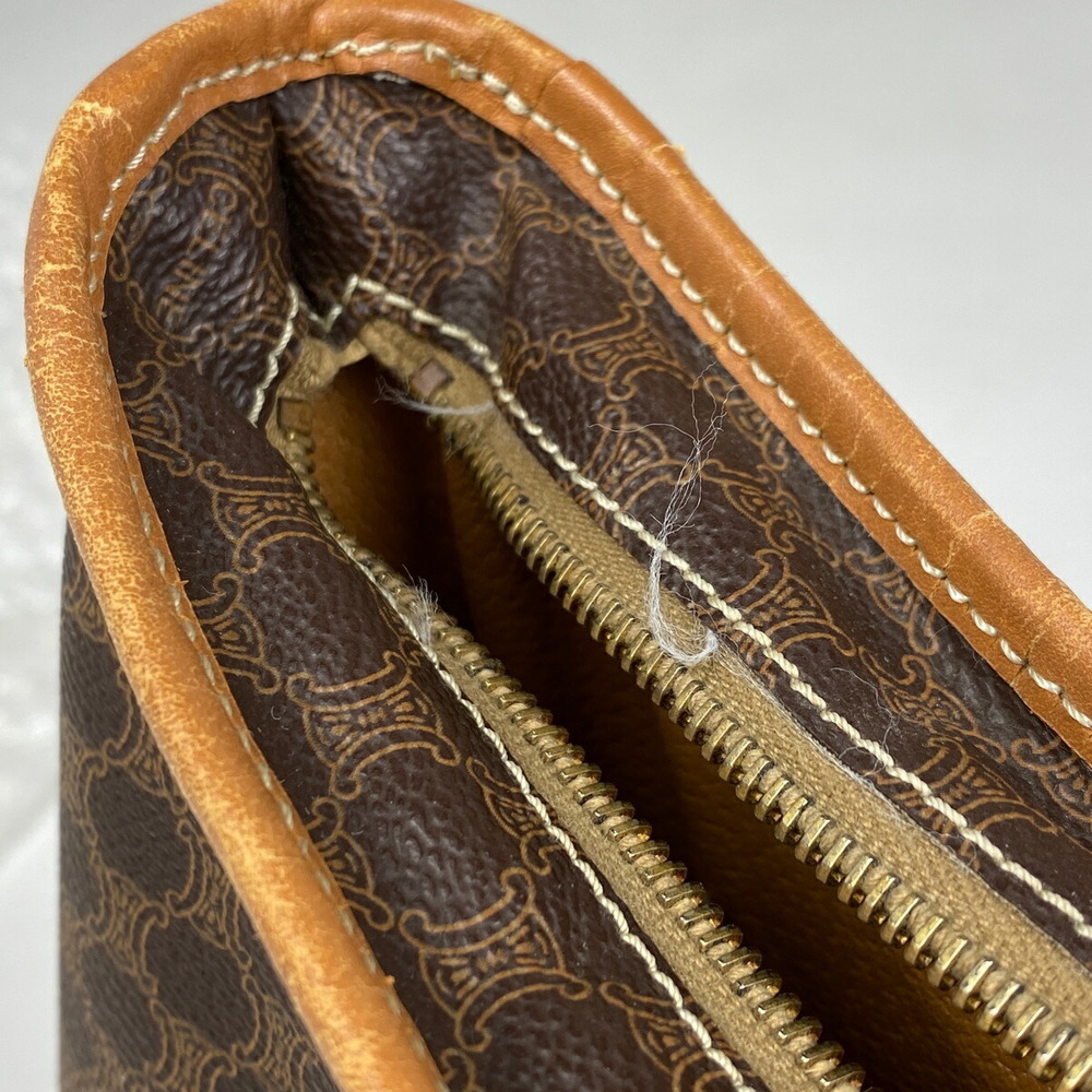 Celine Macadam Pattern Shoulder Canvas Handbag Br… - image 6